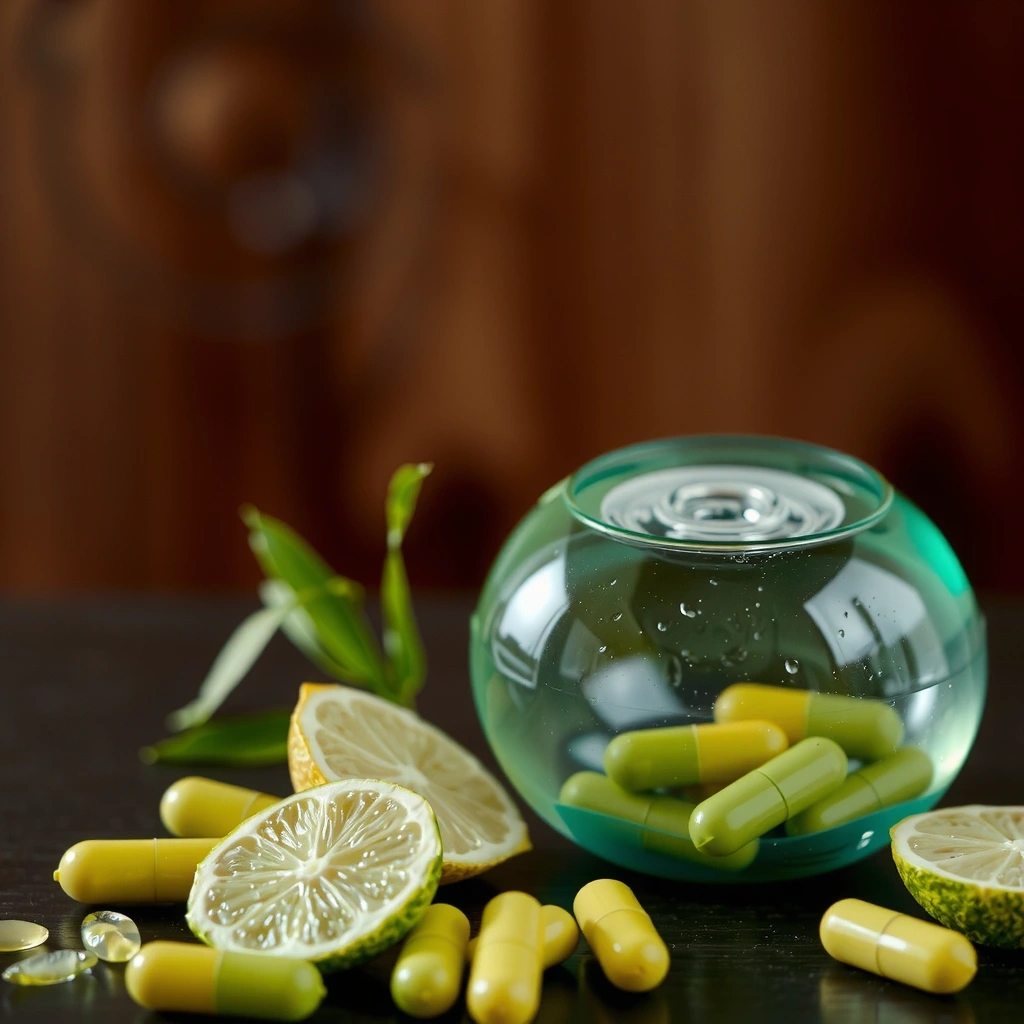 Organic abstract shapes representing natural transparency